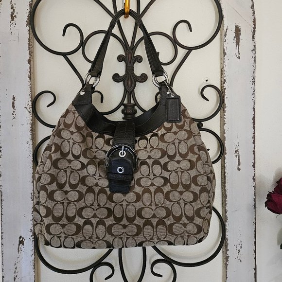 Coach Handbags - Coach - Signature Soho Lynn Hobo/Shoulder Bag # F17403 -Large